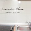 Seasoned with Love - Kitchen Wall Quote with Customized Name